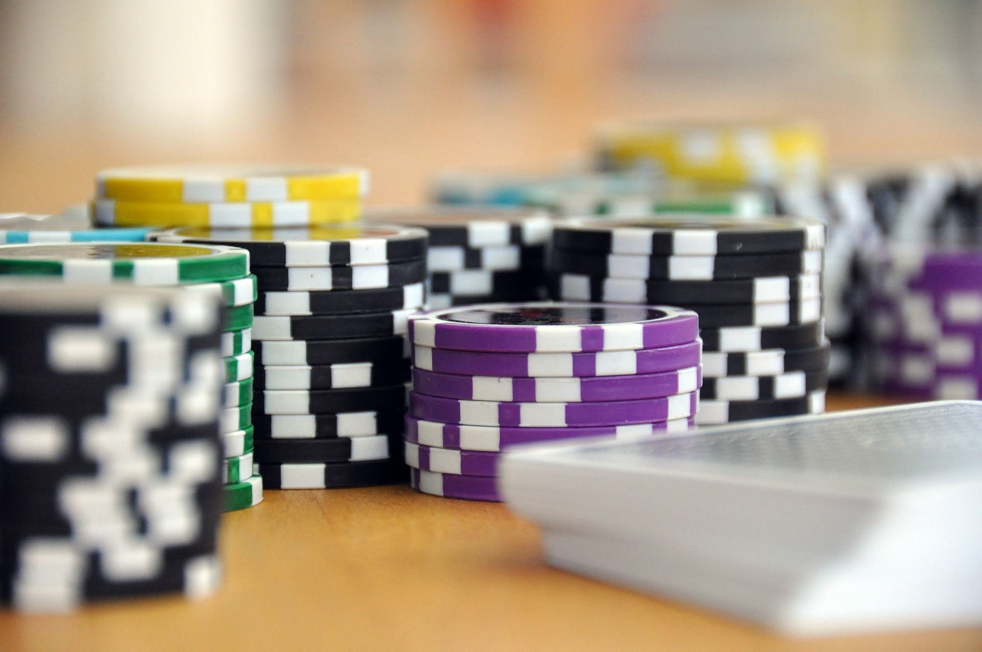 Bunte Casino Chips